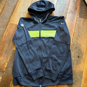 NIKE Seattle Seahawks NFL Full Zip Hoodie SZ L